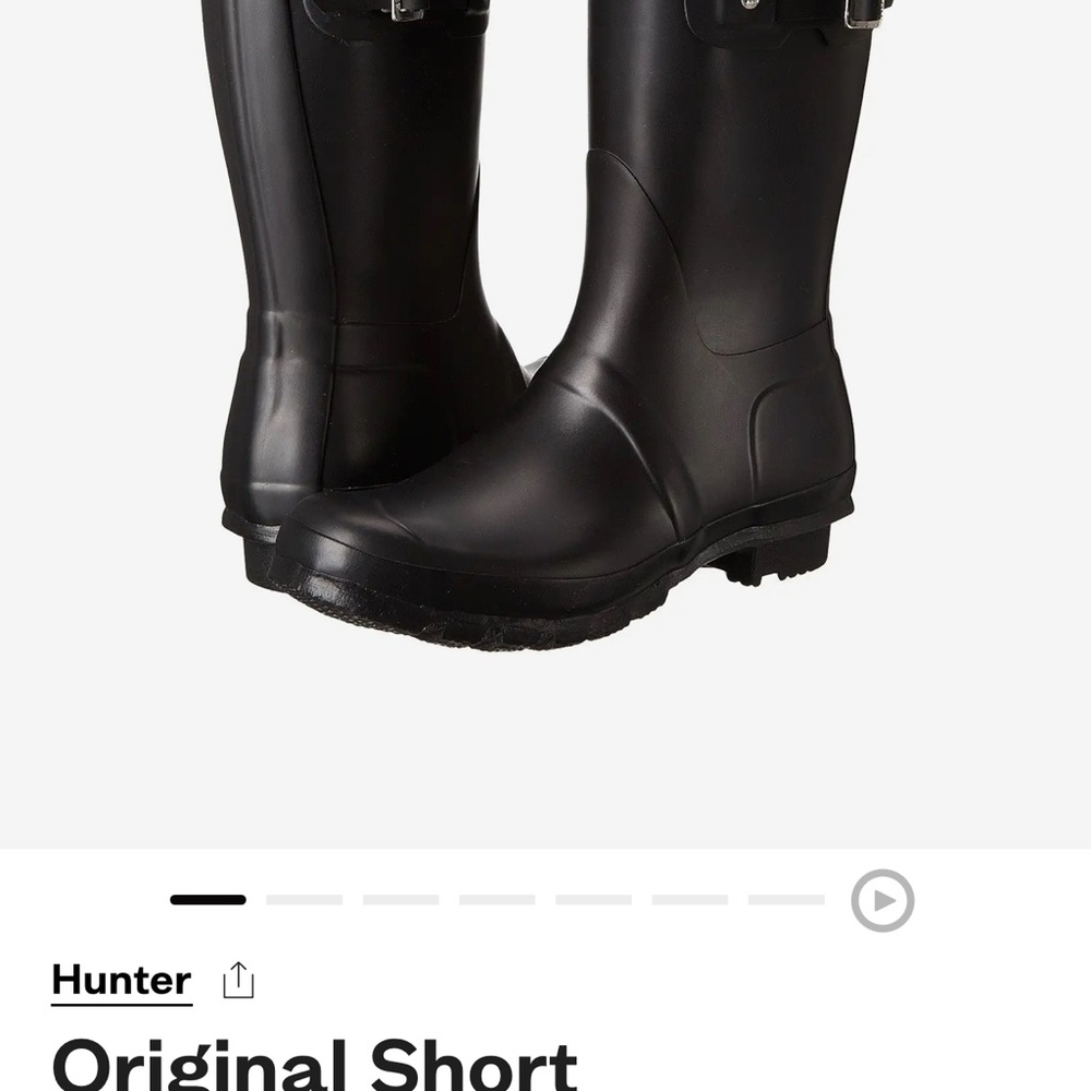 Hunter Black Original Short Rain Boots